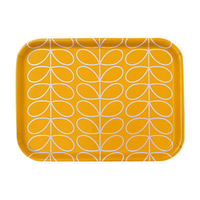 Orla Kiely Small Linear Stem Tray, Sunshine Yellow Orla Kiely Small Linear Stem Tray, Sunshine Yellow